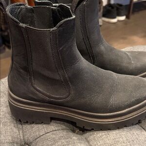 EUC Thursday Boot Company Black Matte  Platform Chelsea Boots, Size 10